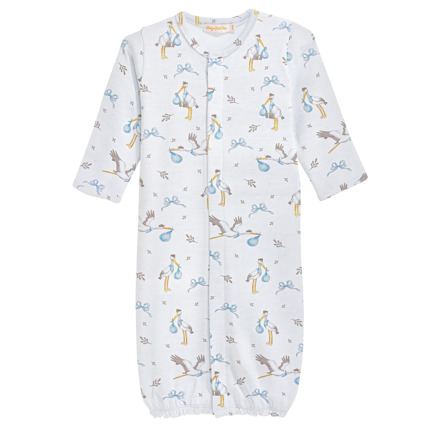 Storks Converter Gown w/Piping | Blue