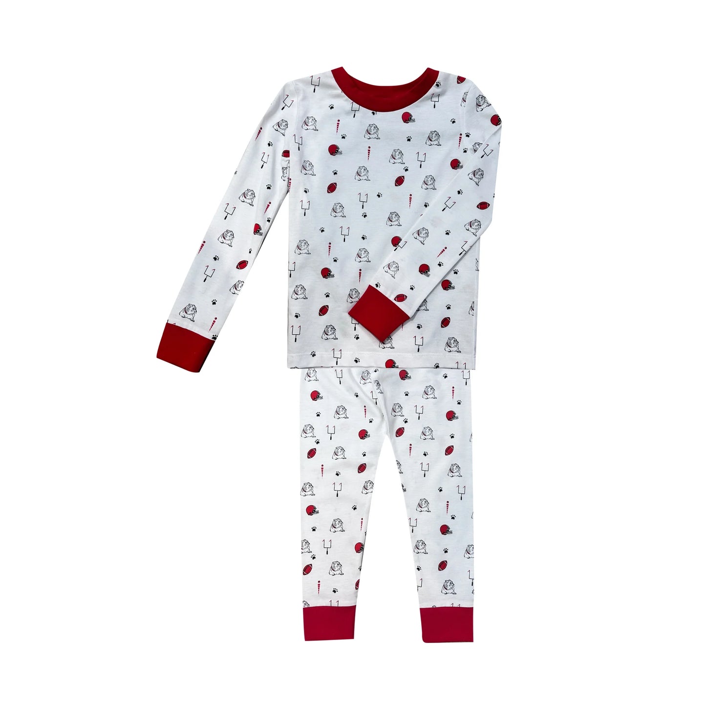 Bulldog Unisex 2-piece Pajama Set