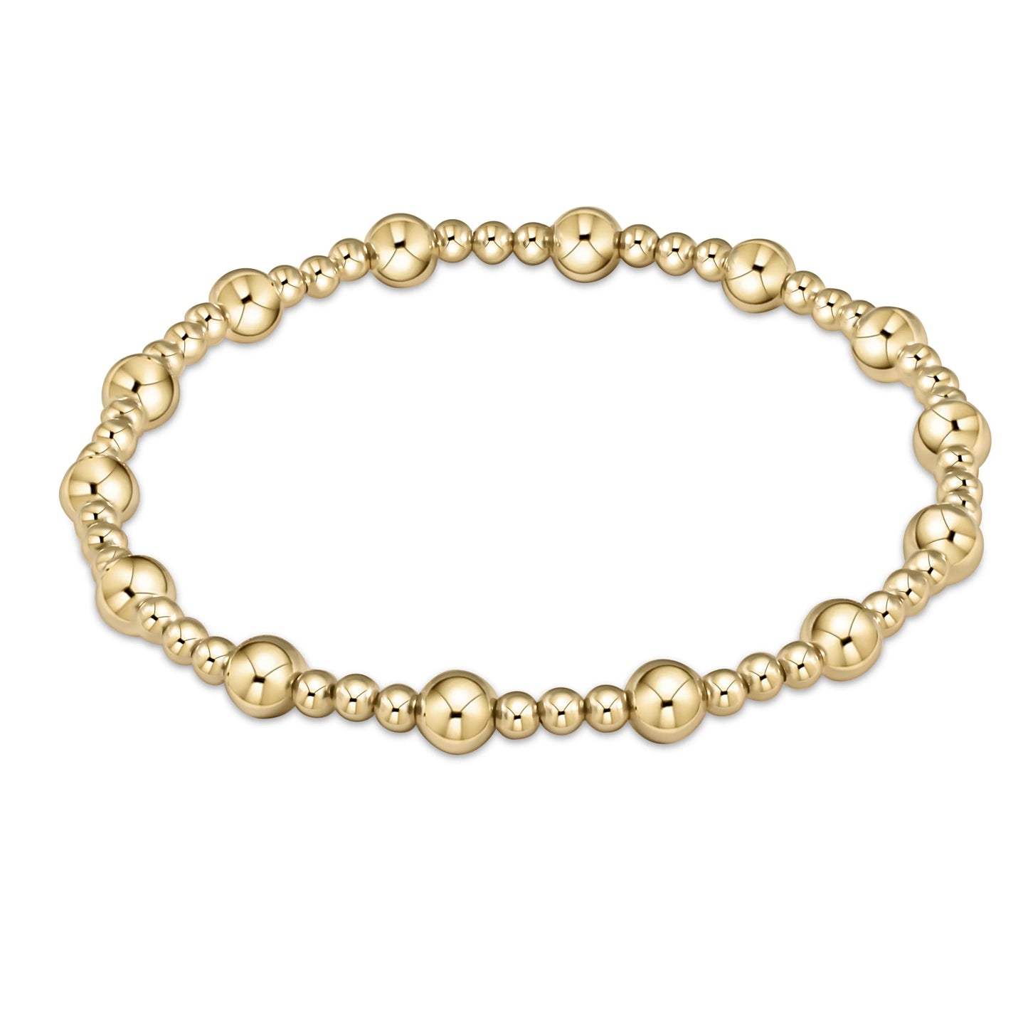 classic sincerity pattern 5mm bead bracelet | gold