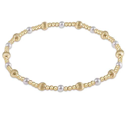 Dignity Sincerity Pattern 4mm Bead Bracelet | Pearl