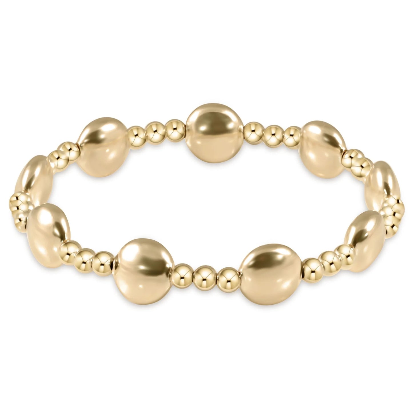 extends honesty gold sincerity pattern 10mm bead bracelet