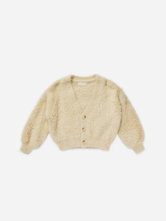 Boxy Crop Cardigan | Champagne