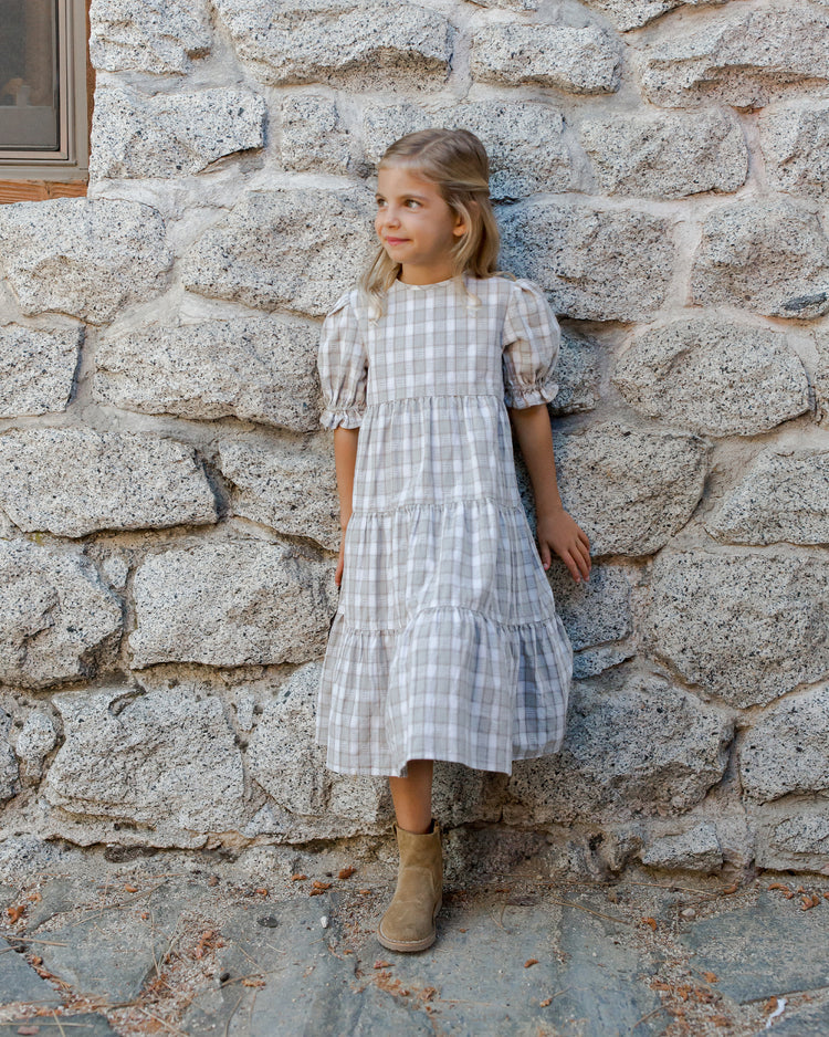 Frannie Dress | Pewter Plaid