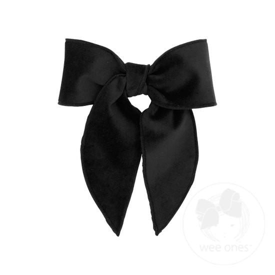 Medium Velvet Bowtie with Whimsy Tails