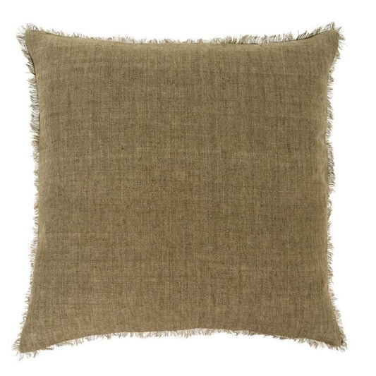 Lina Linen Pillow, 24x24- Kelp