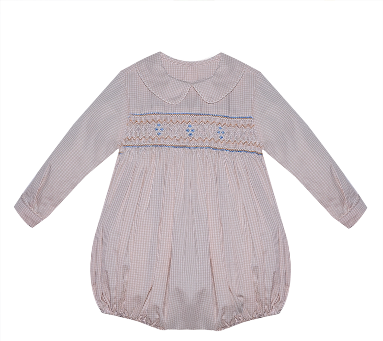 Thomas Smocked Bubble | Khaki