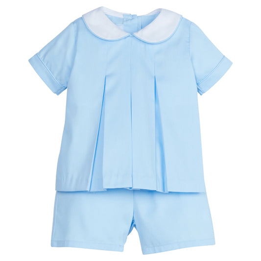 Nicholas Short Set | Light Blue Pique