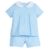 Nicholas Short Set | Light Blue Pique