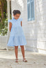 Tiered Charleston Dress | Light Blue Pique