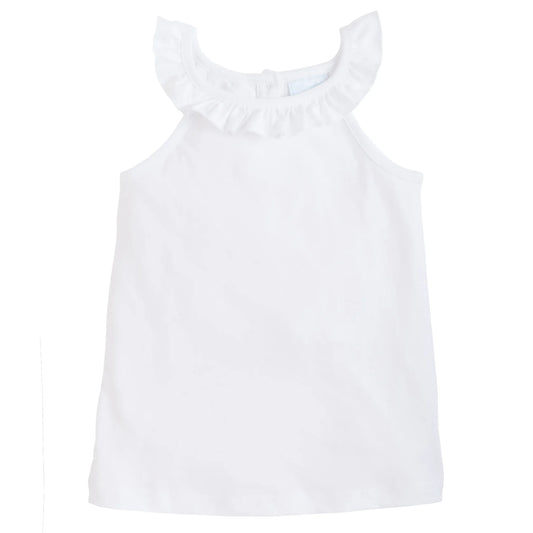 Ruffled Tank | White