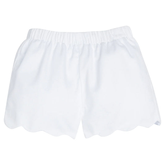 Scallop Short | White Twill