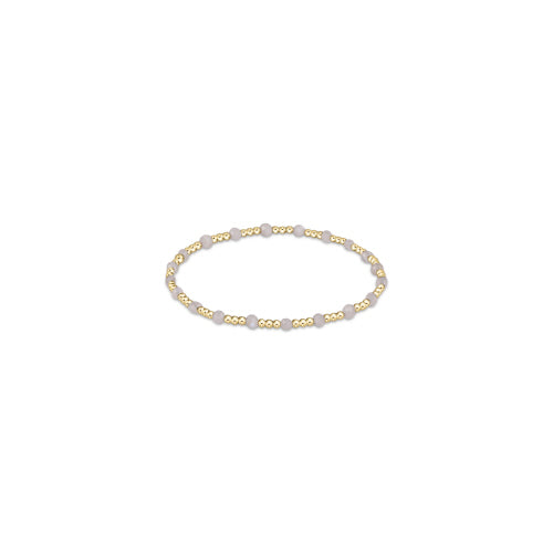 Gemstone Gold Sincerity Pattern 3mm Bead Bracelet | Moonstone