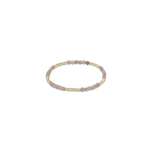 Blissful Pattern 2.5mm Bead Bracelet | Pink Opal