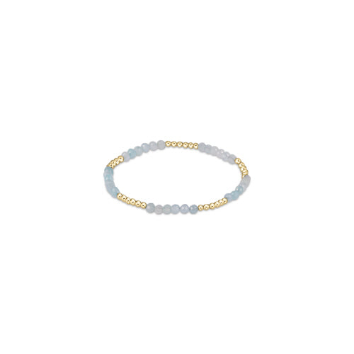 Blissful Pattern 2.5mm Bead Bracelet | Aquamarine