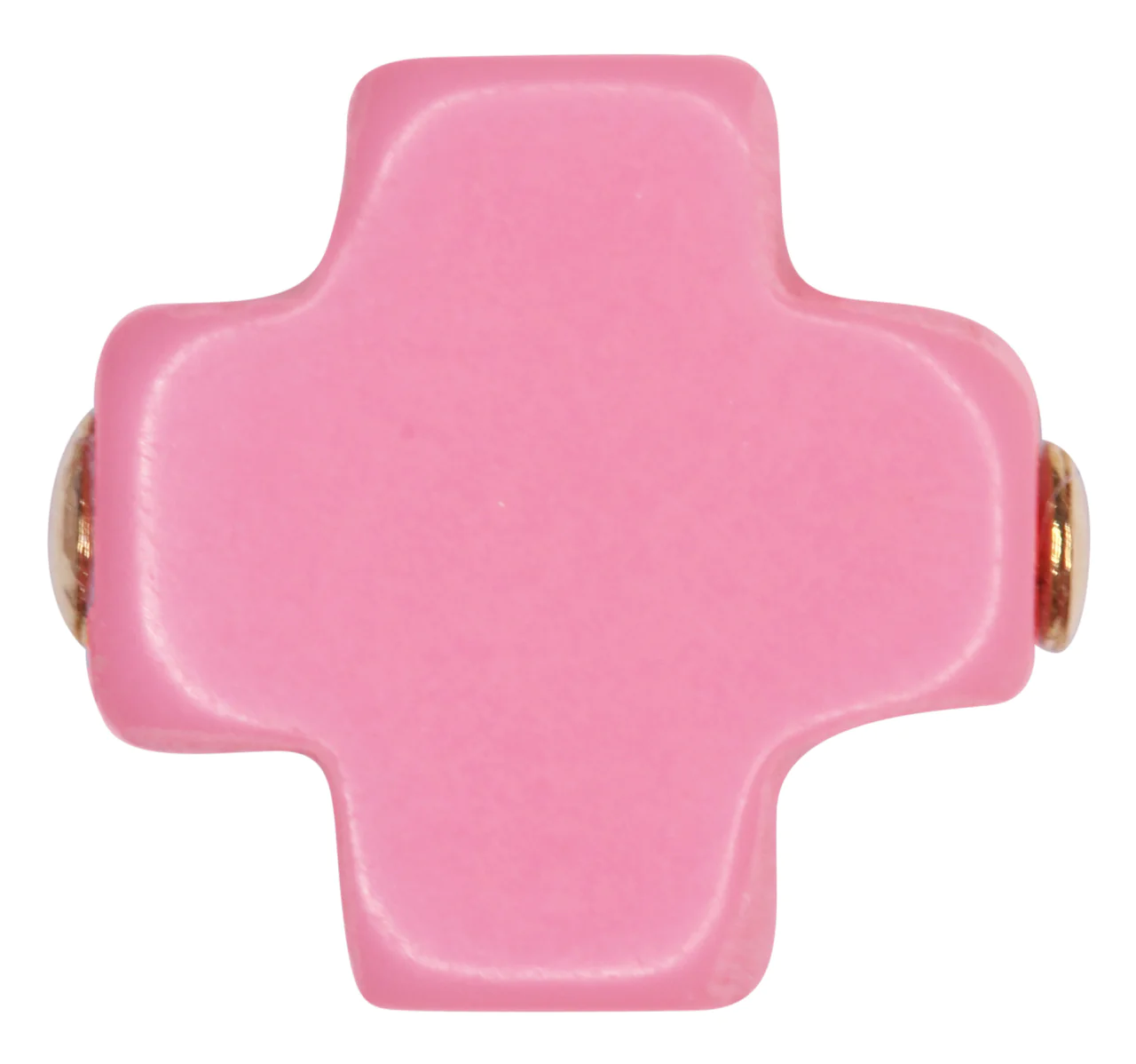 egirl Signature Cross Gold Pattern 3mm Bead Bracelet | Bright Pink