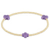 egirl Signature Cross Gold Pattern 3mm Bead Bracelet | Purple