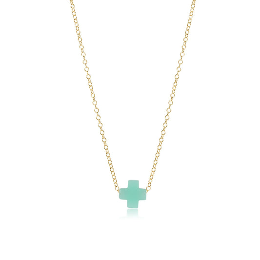 egirl 14" signature cross necklace gold | mint