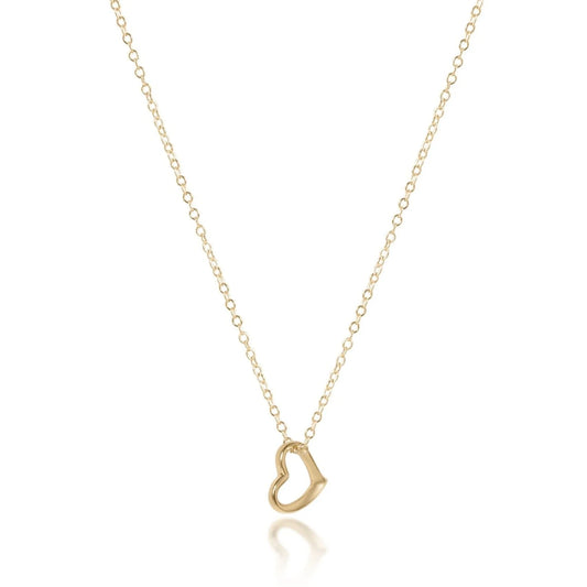 egirl 14" necklace gold | love small gold charm