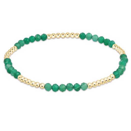 blissful pattern 2.5mm bead bracelet | green onyx