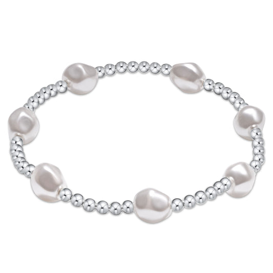 admire sterling 3mm bead bracelet | pearl