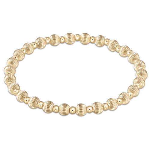 enewton extends | dignity grateful pattern 5mm bead bracelet | gold