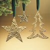 Raw Aluminum Star Ornament | Gold  | Large