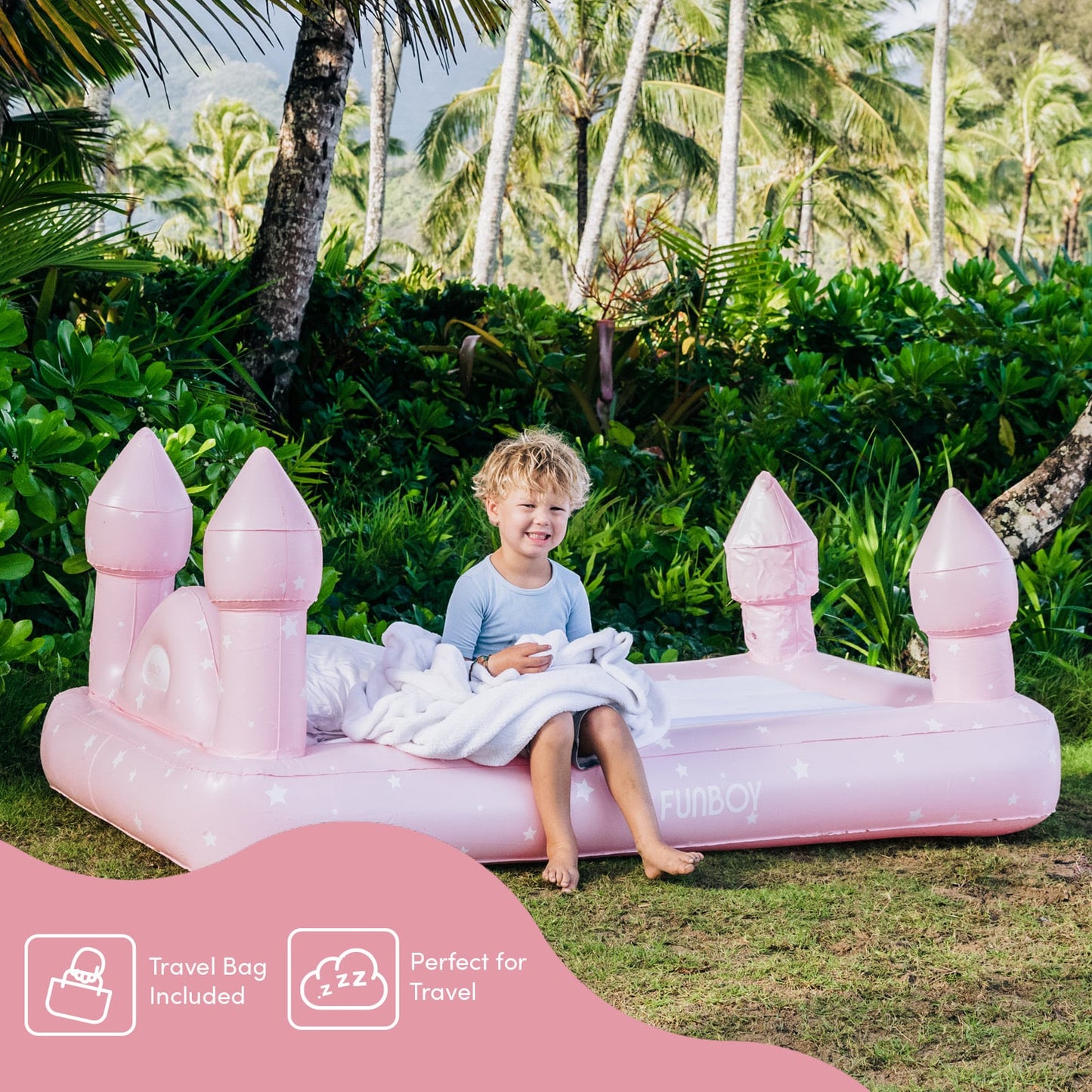 Kids Castle Air Bed | Pink