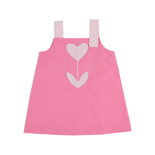 Jillian Jumper | Hamptons Hot Pink & Palm Beach Pink with Heart Tulip Applique