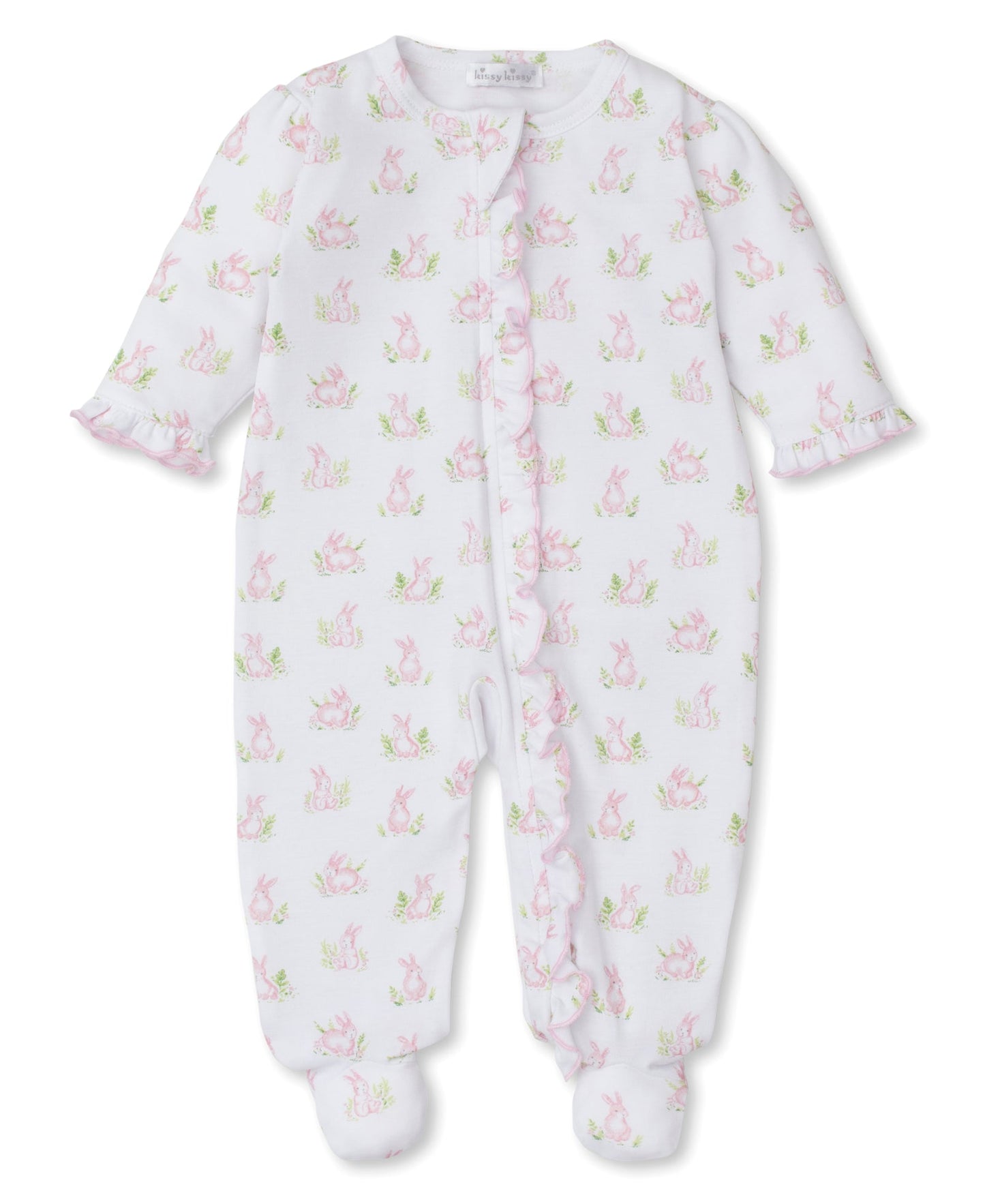 Cottontail Hollows Pink Zip Footie