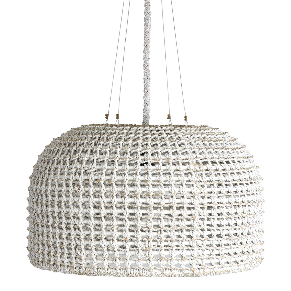 Woven Chandelier - White (small)