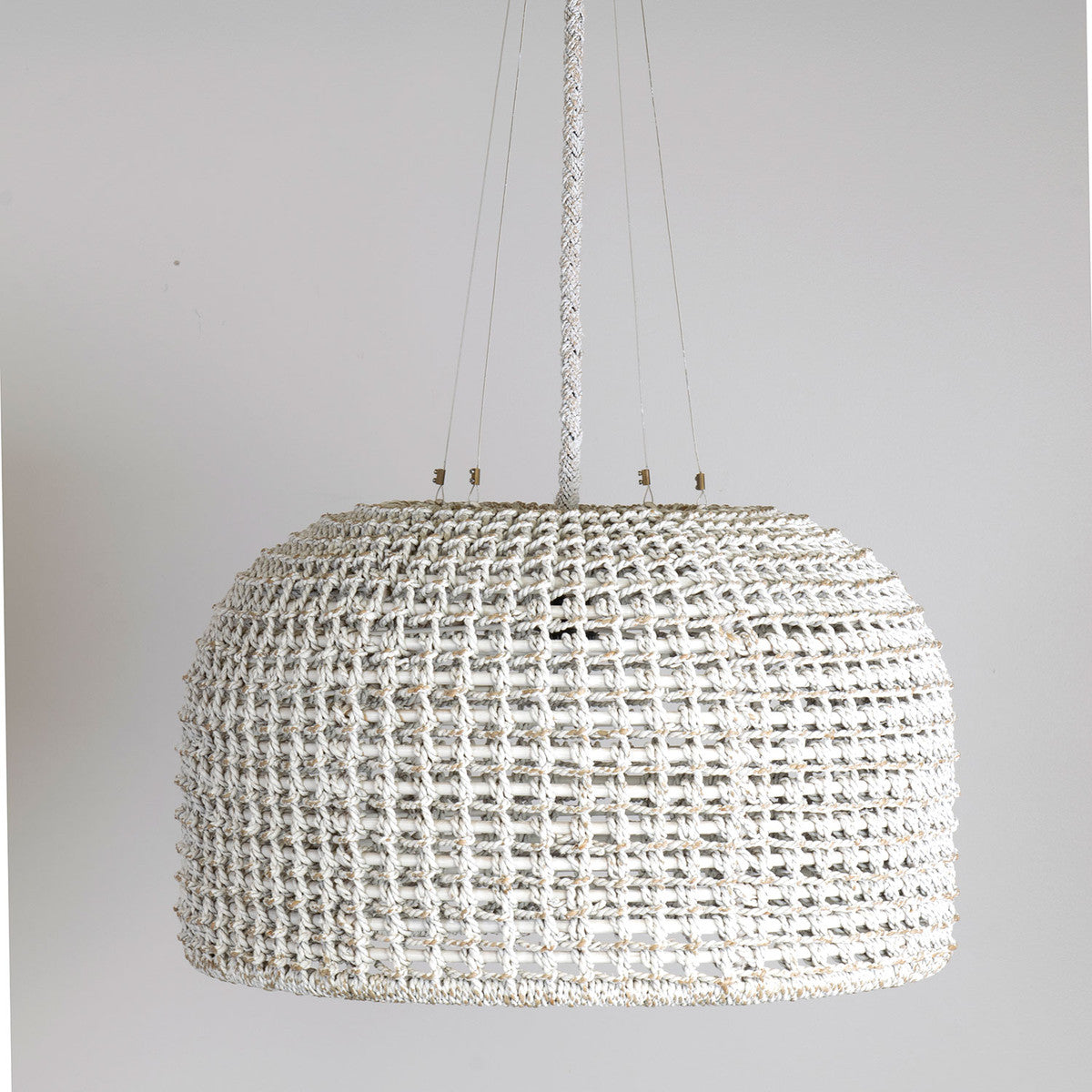 Woven Chandelier - White (small)