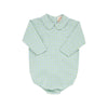 Long Sleeve Peter Pan Collar Onesie & Shirt |  Kiawah Kelly Green & Barrington Blue Chandler Check