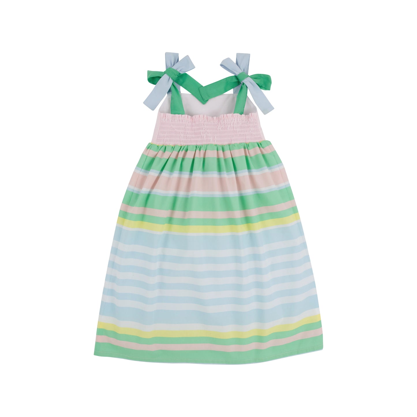 Macie Midi Dress | Sarasota Stripe with Palm Beach, Buckhead Blue, & Grace Bay Green