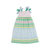 Macie Midi Dress | Sarasota Stripe with Palm Beach, Buckhead Blue, & Grace Bay Green