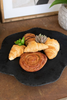 Black Limestone with Rustic Edge Lazy Susan