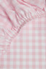 Luxe Premium Cotton Crib Sheet | Pink Gingham