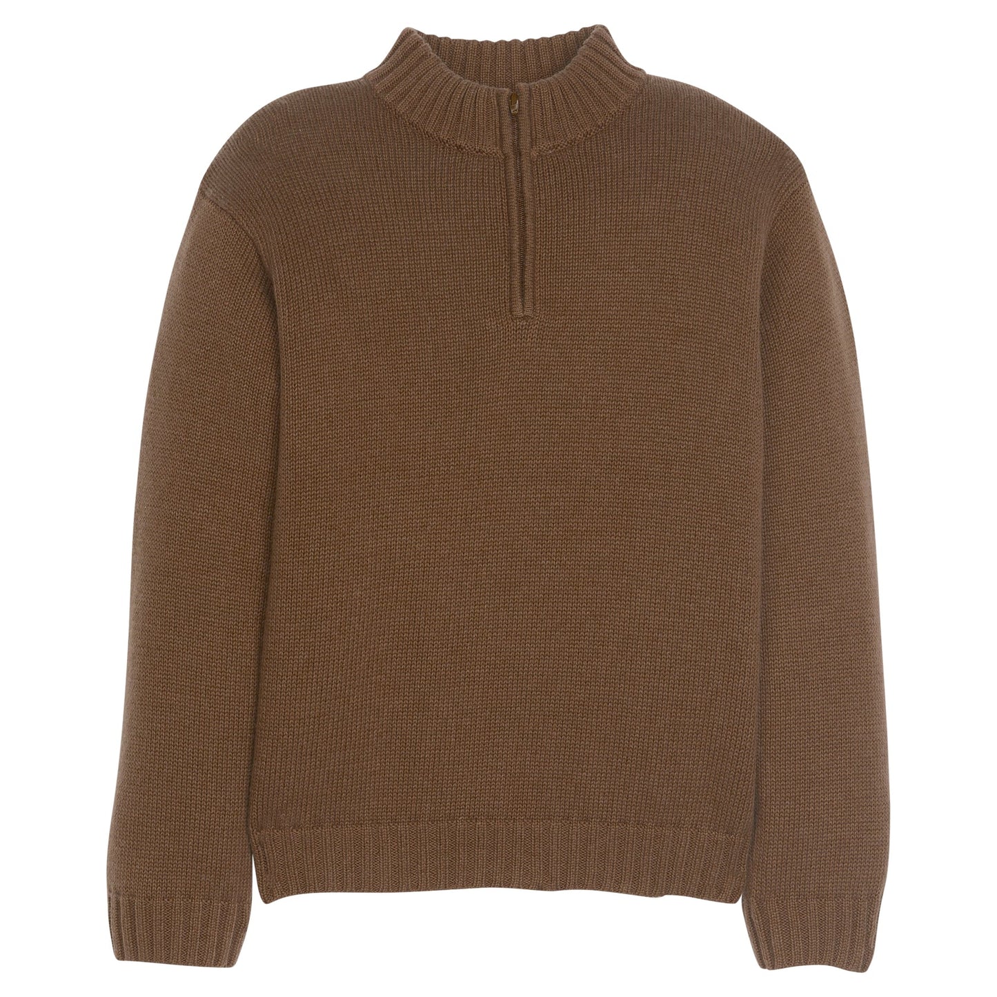 Quarter Zip Sweater | Brown