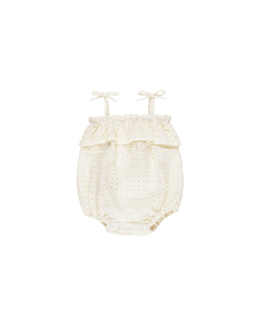 Ruffle Romper | Ivory