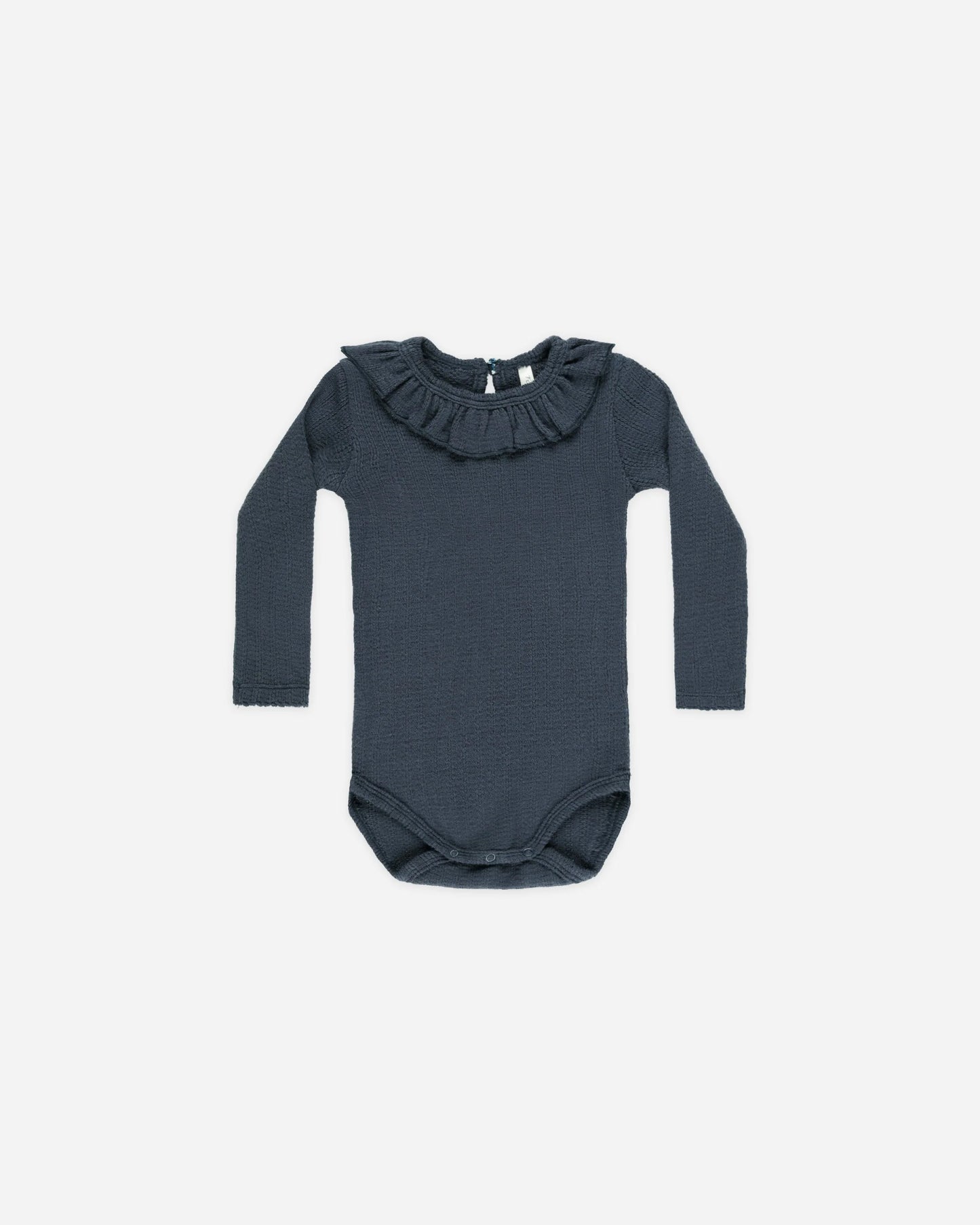 Ruffle Collar Bodysuit | Indigo