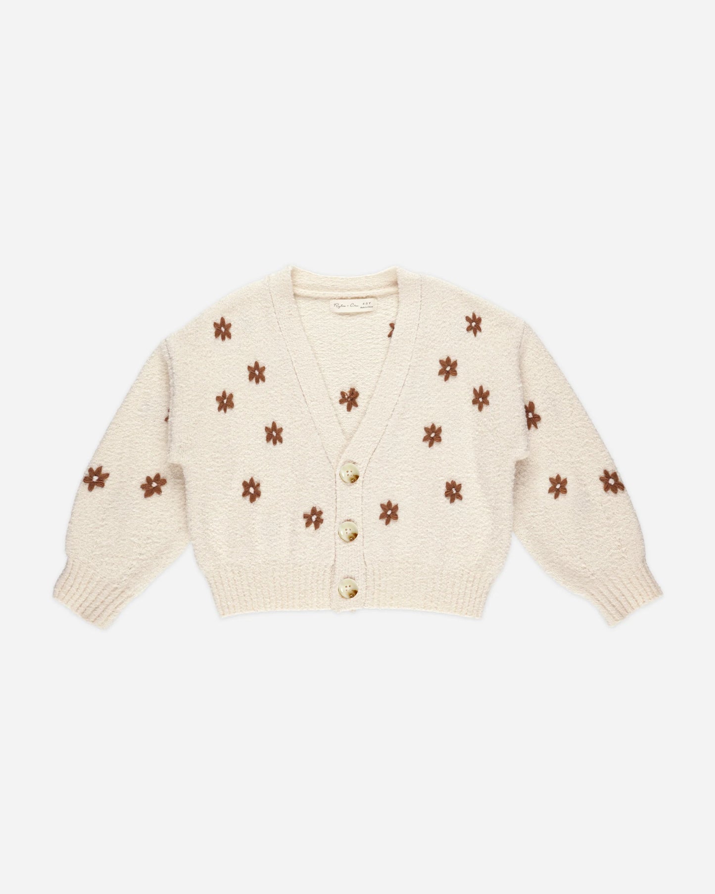 Boxy Crop Cardigan | Flowers