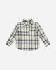 Collared Long Sleeve Shirt | Indigo Plaid