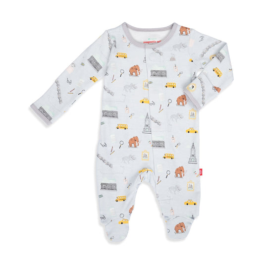 Day At Museum Organic Cotton Magnetic Footie