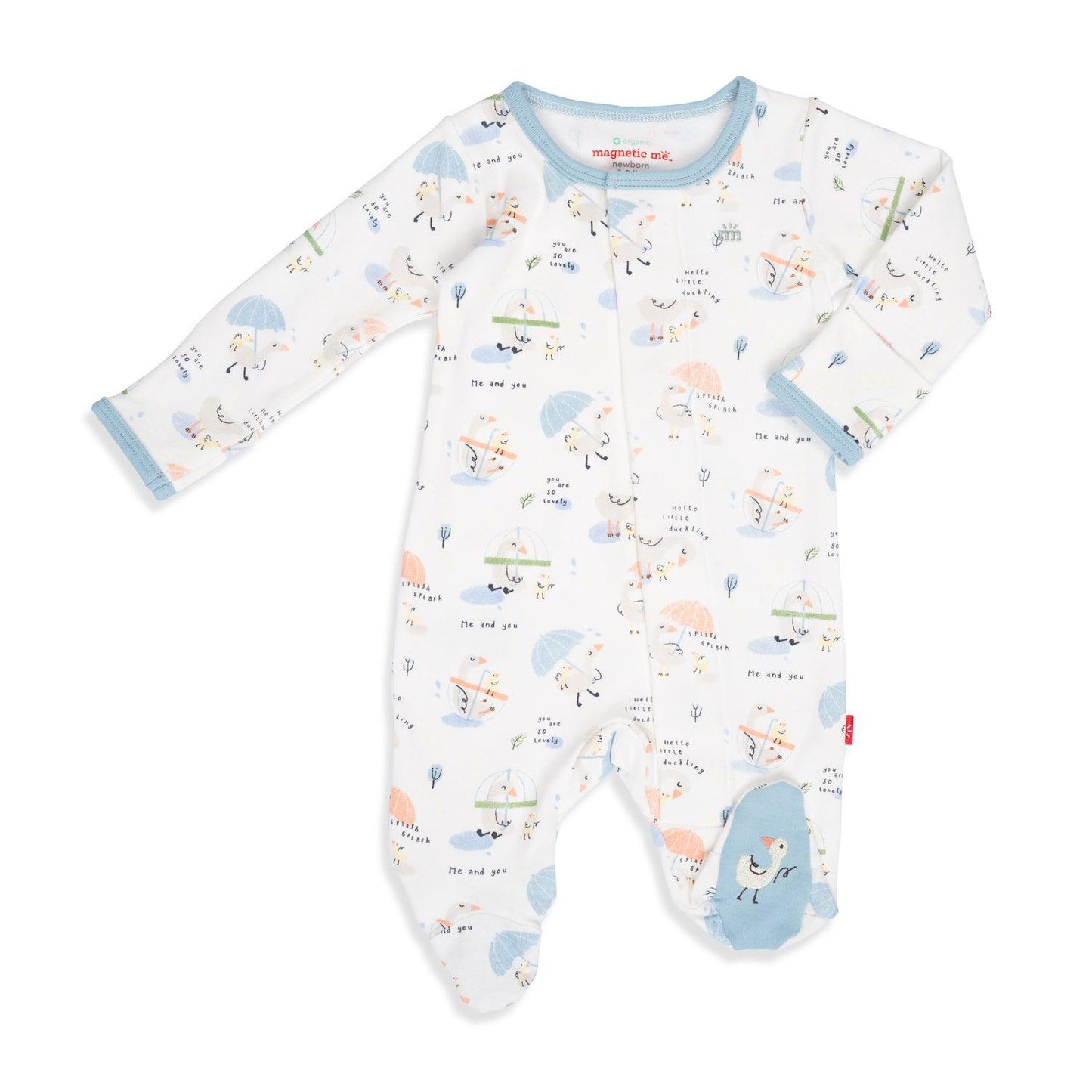 Little Duckling Organic Cotton Magnetic Footie