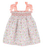 Sissy Smocked Floral Dress | Coral Print