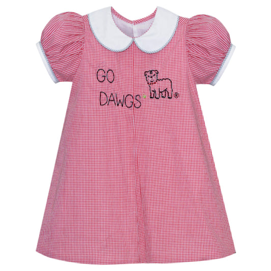 Go Dawgs Embroidery Girl Dress