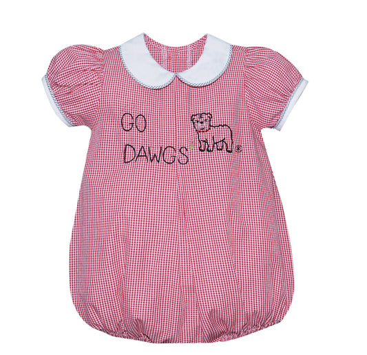 Go Dawgs Embroidery Girl Bubble