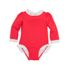 Sarasota Surf Suit | Richmond Red With Worth Avenue White