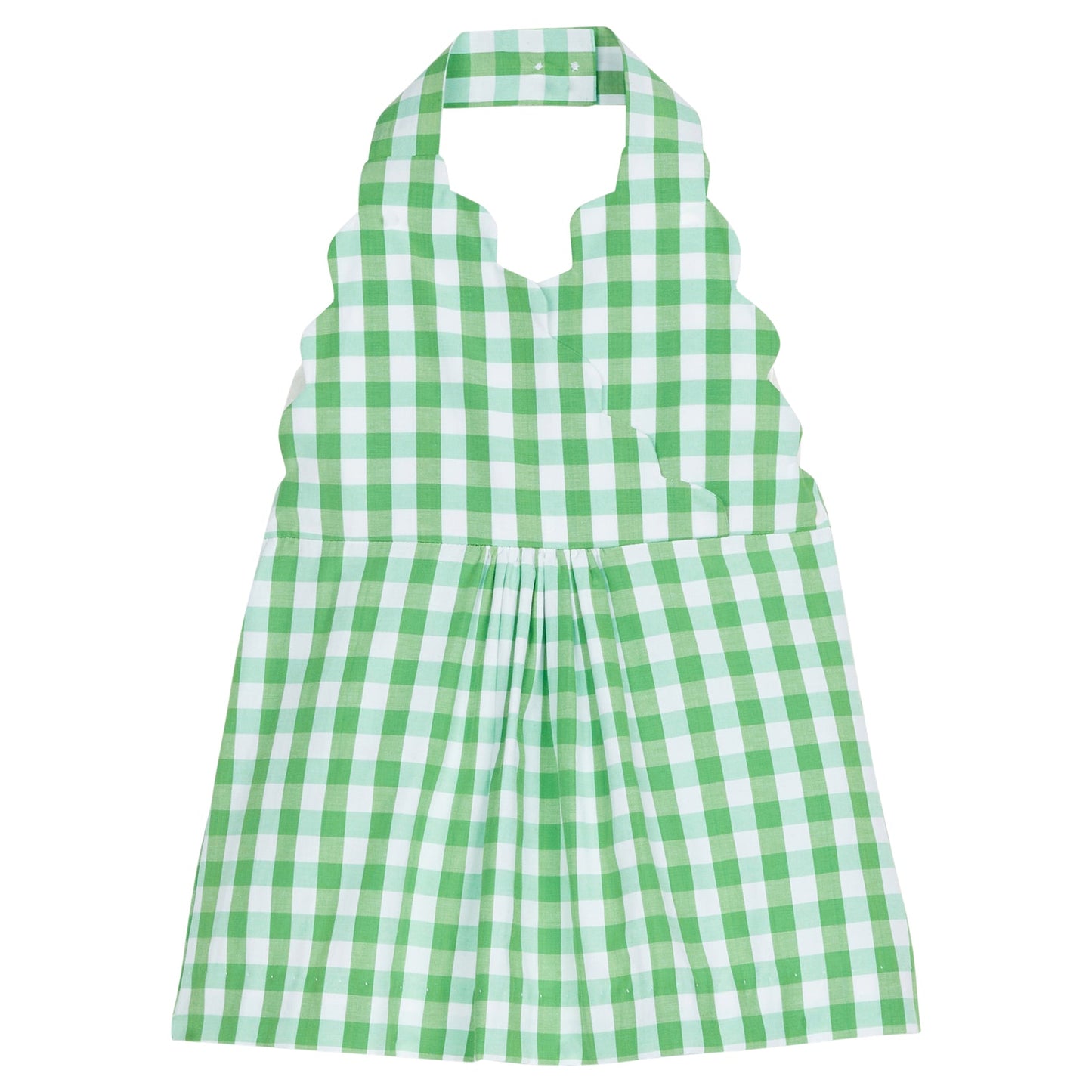 Scallop Halter Top | Green Hills Check