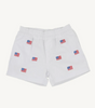 Critter Sheffield Shorts | Worth Ave White with American Flags