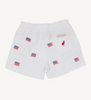 Critter Sheffield Shorts | Worth Ave White with American Flags